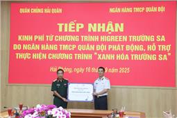 Quân chủng Hải quân tiếp nhận kinh phí từ Chương trình HiGreen Trường Sa